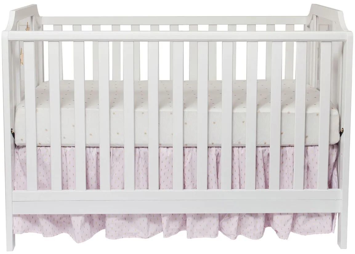 Celeste 3-in-1 Convertible Crib in White by Heritage Baby