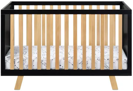 Livia 3-in-1 Convertible Crib in Black/Natural by Heritage Baby
