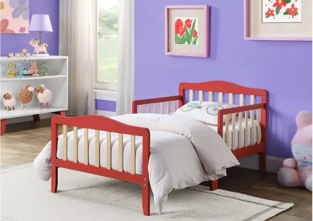 Twain Toddler Bed in Coral/Natural by Heritage Baby