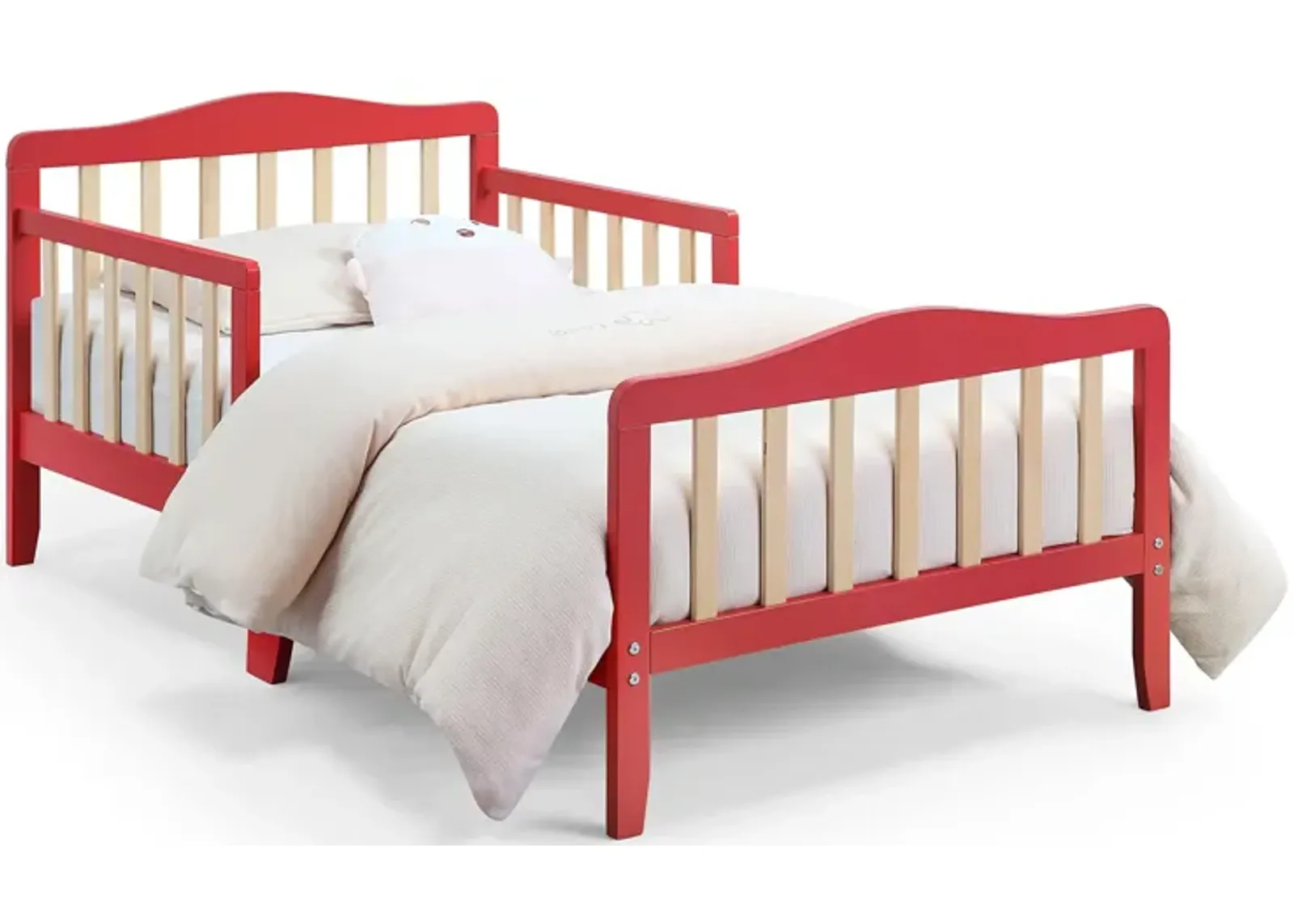 Twain Toddler Bed in Coral/Natural by Heritage Baby