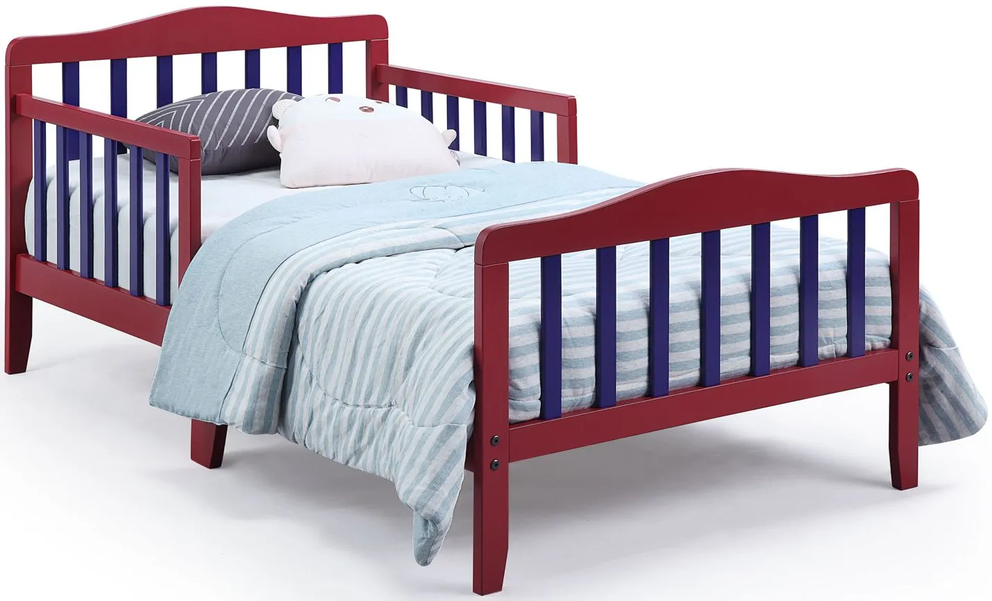 Twain Toddler Bed in Red/Blue by Heritage Baby
