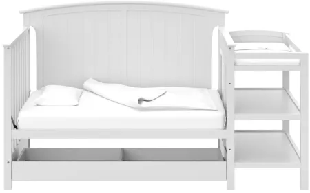 Steveston Crib & Changer w/Drawer in White by Bellanest