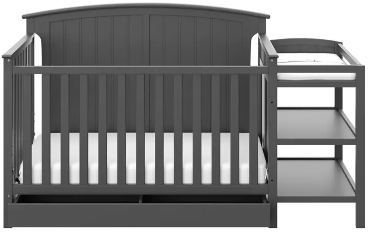 Steveston Crib & Changer w/Drawer in Gray by Bellanest