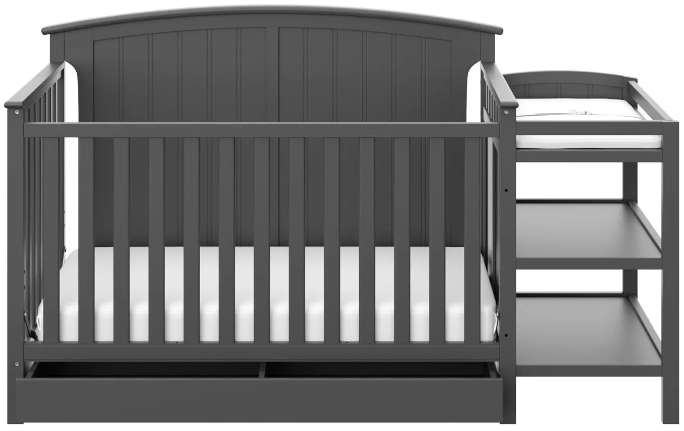 Steveston Crib & Changer w/Drawer in Gray by Bellanest