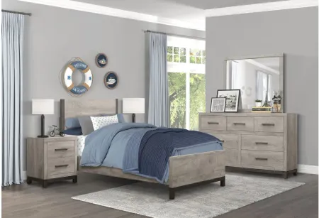 Frado Bed in 2-Tone Finish: Light Gray and Gray by Homelegance