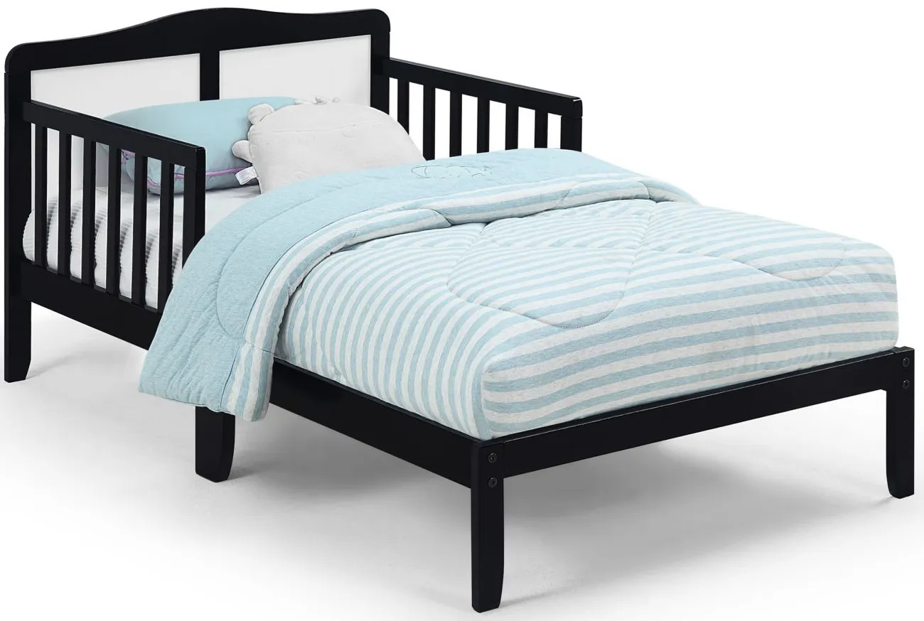 Birdie Toddler Bed in Black/White by Heritage Baby