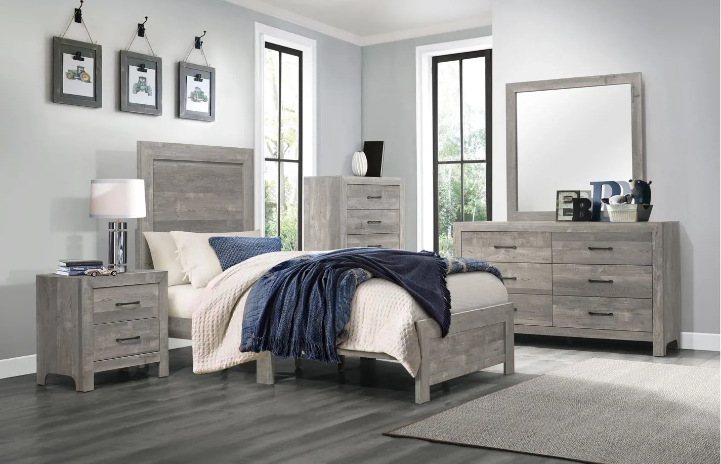 Bijou Bed in Gray by Homelegance