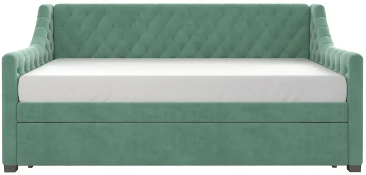 Little Seeds Monarch Hill Ambrosia Upholstered Daybed and Trundle in Teal by DOREL HOME FURNISHINGS