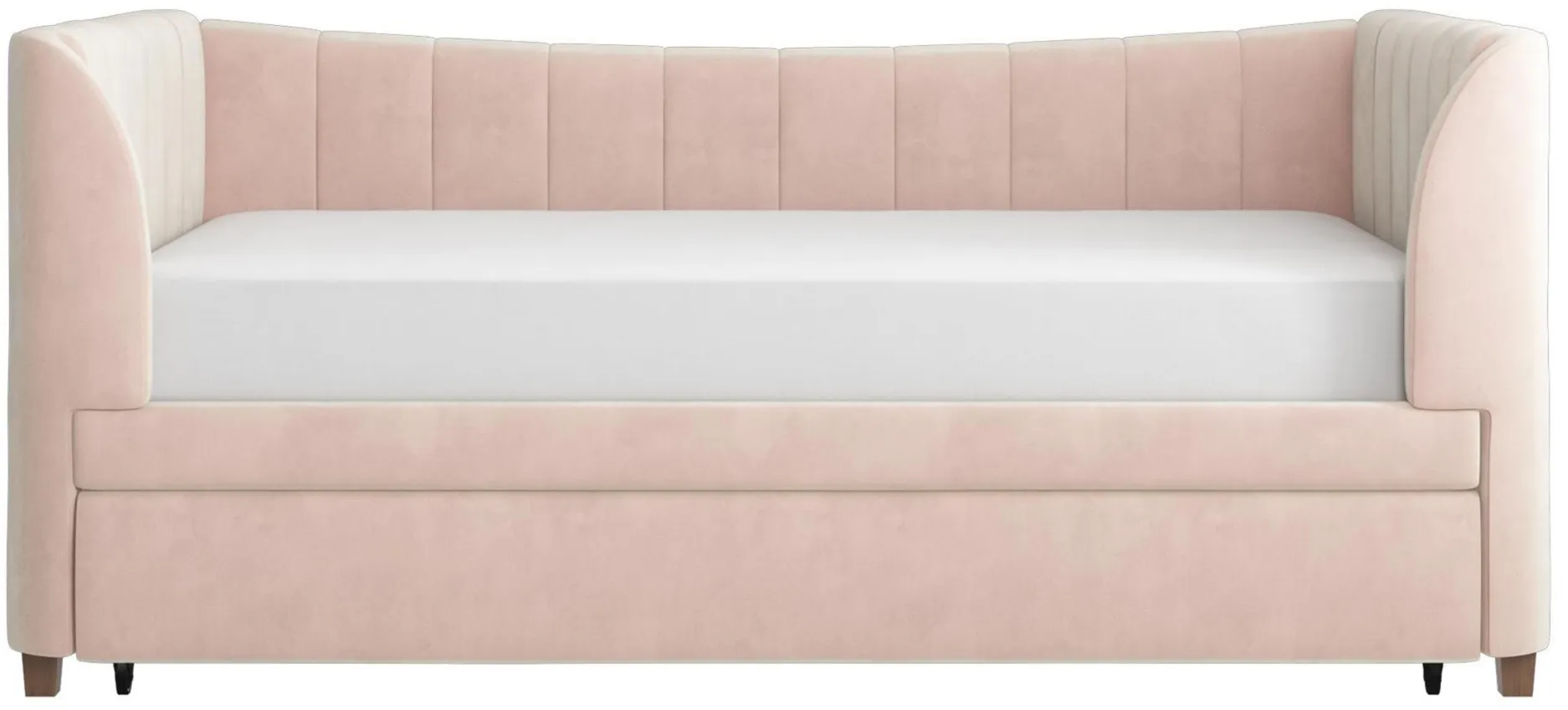 Little Seeds Valentina Upholstered Daybed with Trundle in Pink by DOREL HOME FURNISHINGS