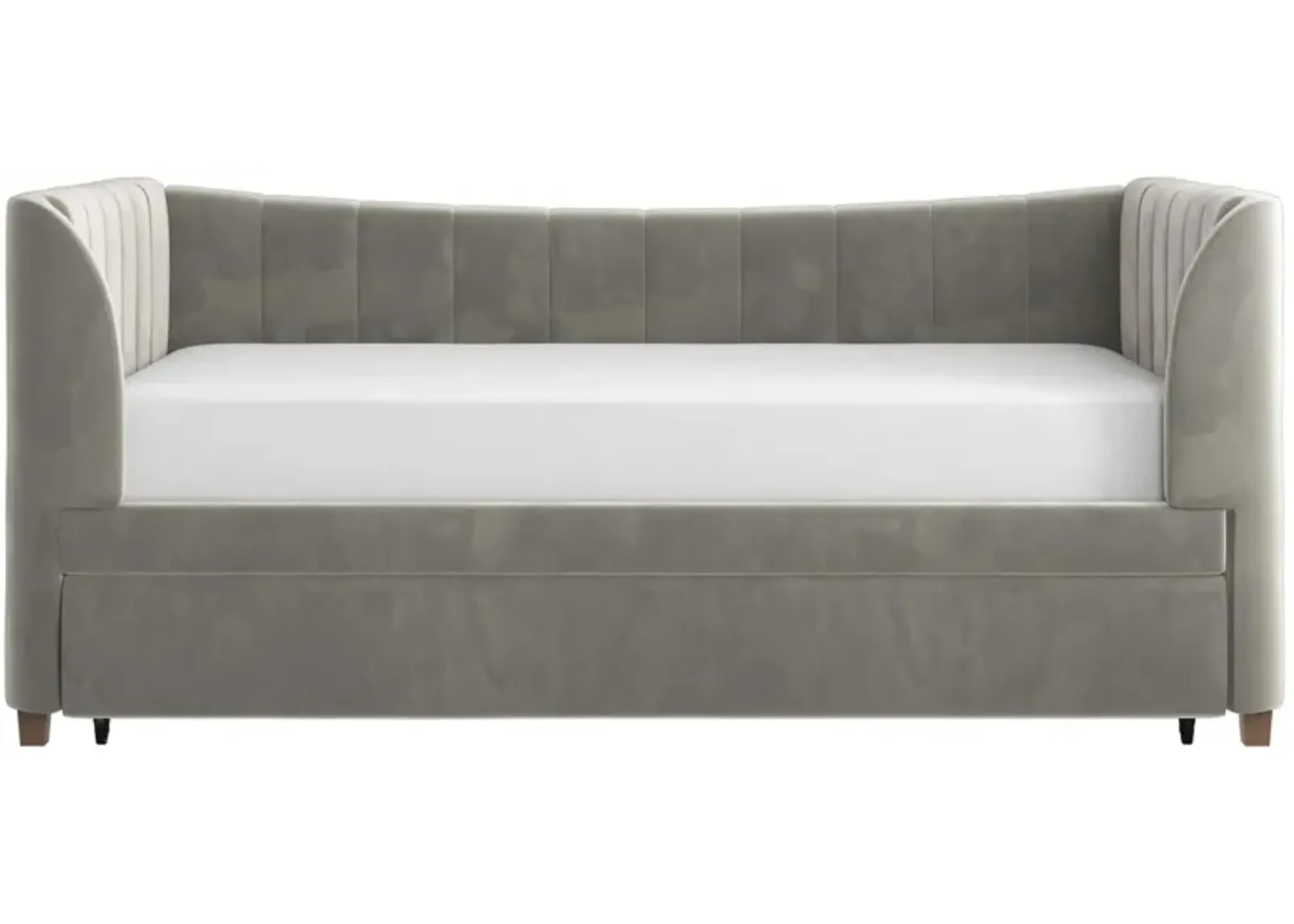 Little Seeds Valentina Upholstered Daybed with Trundle in Gray by DOREL HOME FURNISHINGS