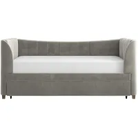 Little Seeds Valentina Upholstered Daybed with Trundle in Gray by DOREL HOME FURNISHINGS