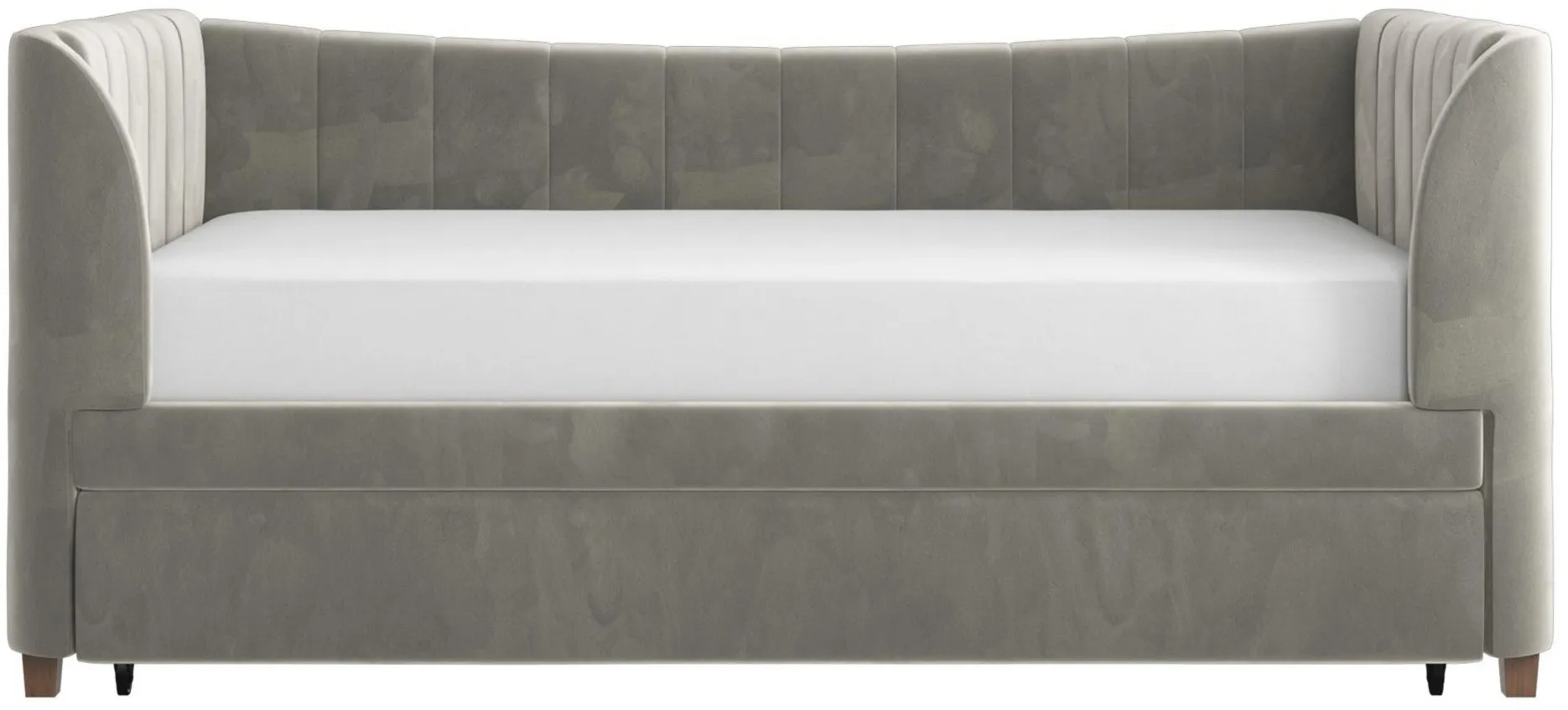 Little Seeds Valentina Upholstered Daybed with Trundle in Gray by DOREL HOME FURNISHINGS