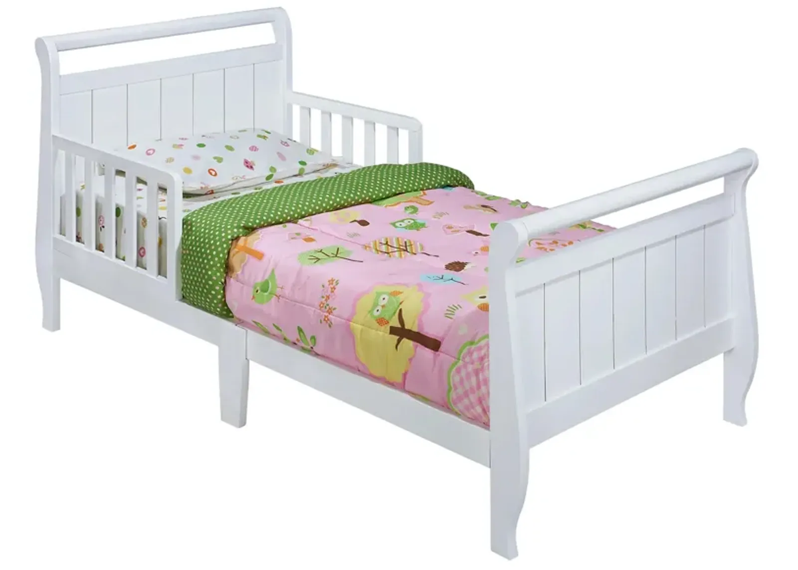 Nyla Sleigh Toddler Bed by Delta Children in White by Delta Children