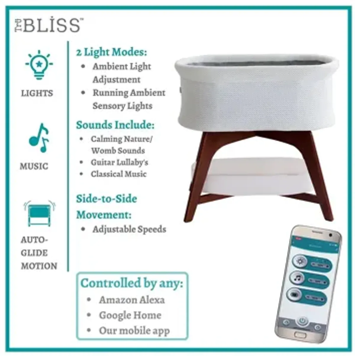 TruBliss Evi Smart Bassinet