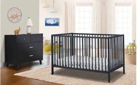 Happy Crib in Midnight by Sorelle Furniture