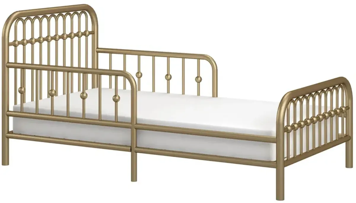 Little Seeds Monarch Hill Ivy Metal Toddler Bed in Gold by DOREL HOME FURNISHINGS