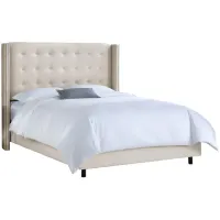 Cranford Nail Button Tufted Wingback Bed