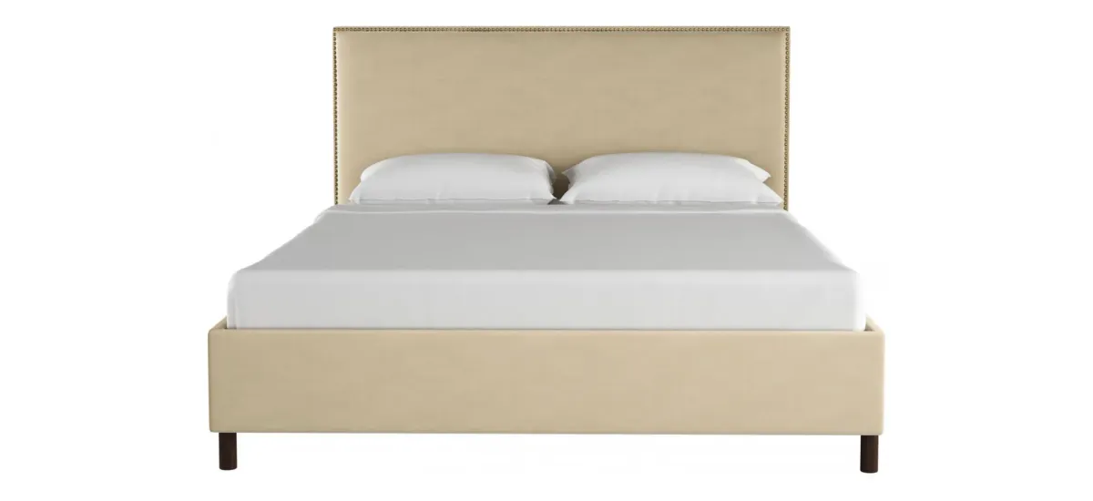 Maria Platform Bed in Premier Oatmeal by Skyline