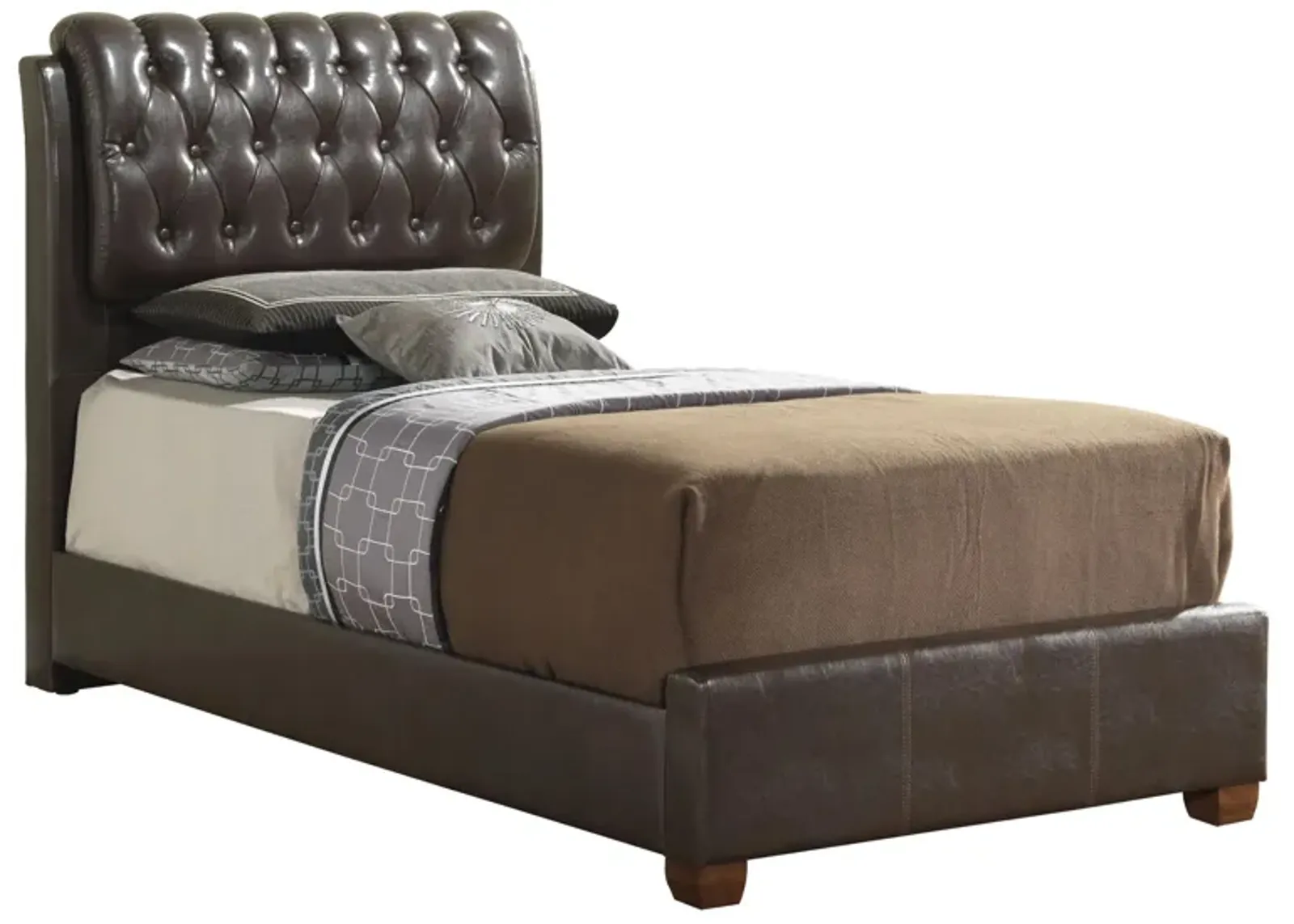 Marilla Upholstered Bed in Cappuccino by Glory Furniture