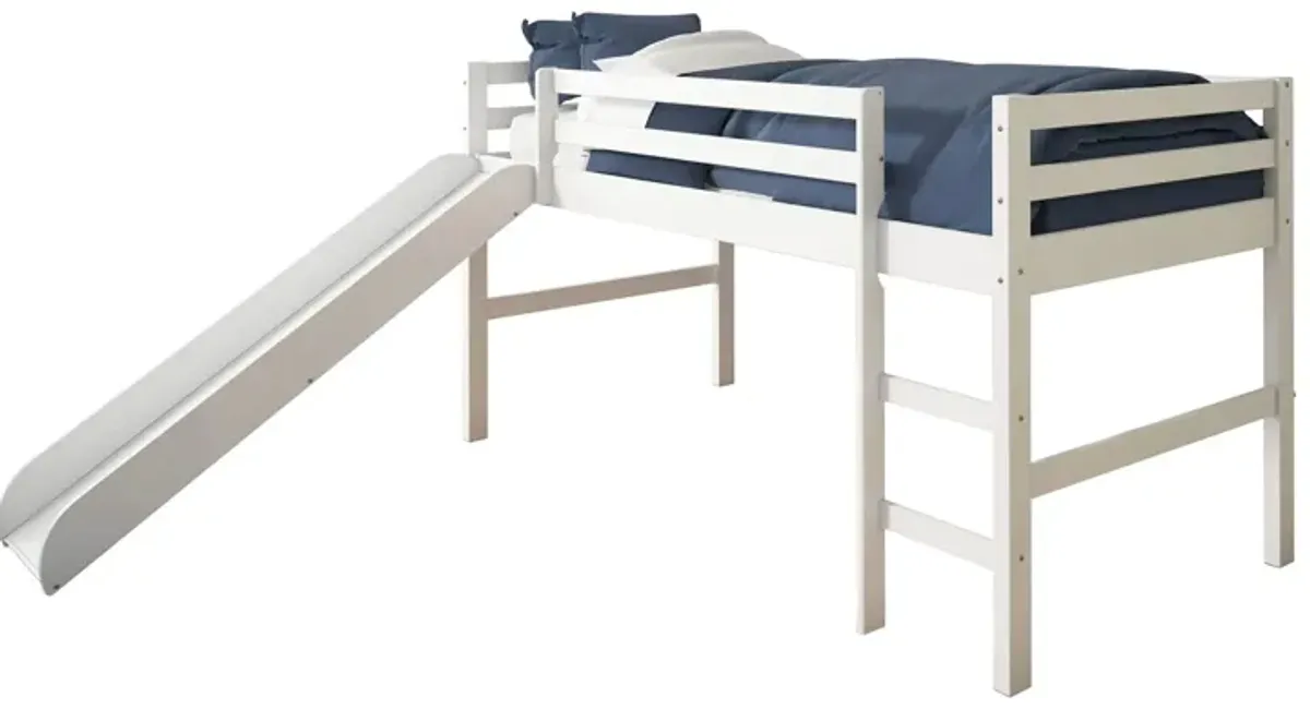 Tent Low Loft Bed with Slide