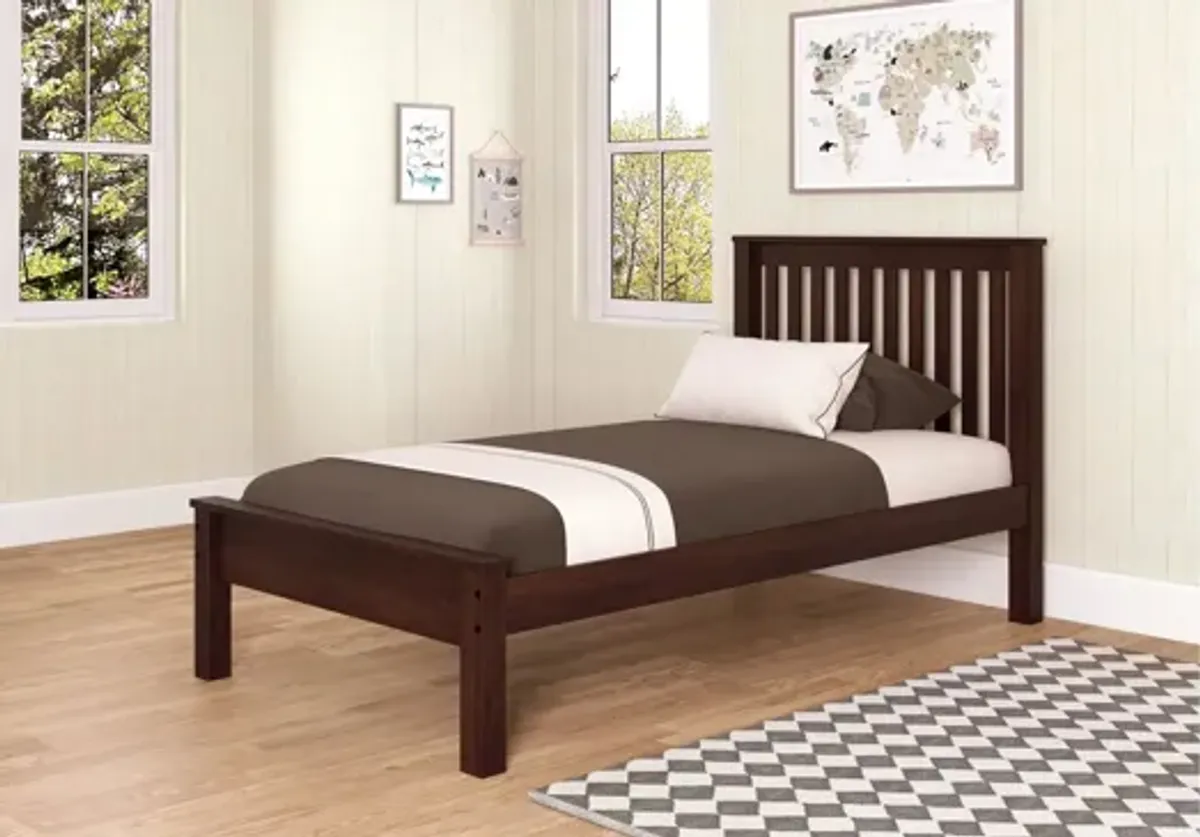 Contempo Mission Bed in Cappuccino by Donco Trading