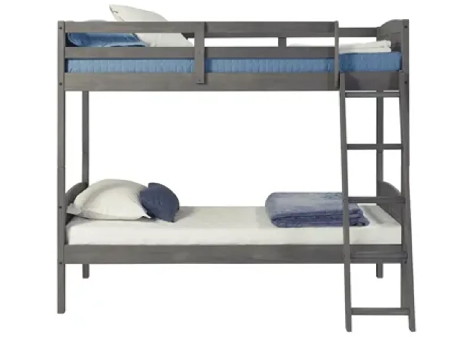 Louver Bunk Bed in Antique Gray by Donco Trading