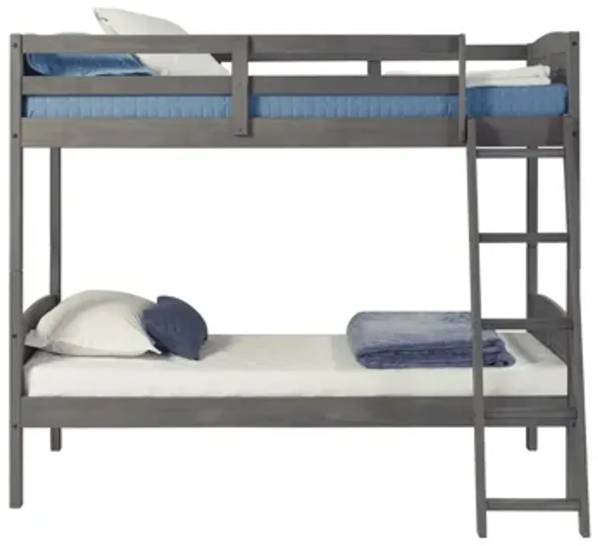 Louver Bunk Bed in Antique Gray by Donco Trading