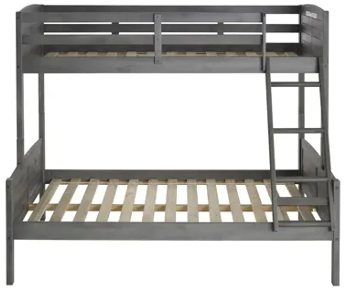 Louver Bunk Bed in Antique Gray by Donco Trading