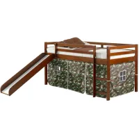 Tent Bed with Tent Kit in Brown by Donco Trading