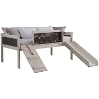 Art & Play Novelty Junior Low Loft Bed in White Wash by Donco Trading