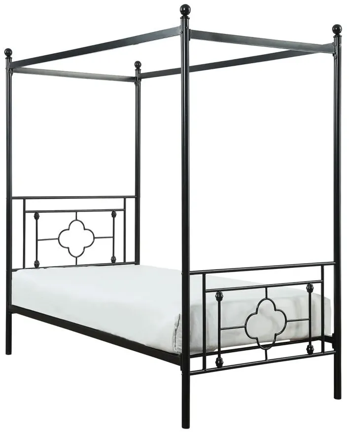 Grayton Canopy Platform Bed in Black by Homelegance