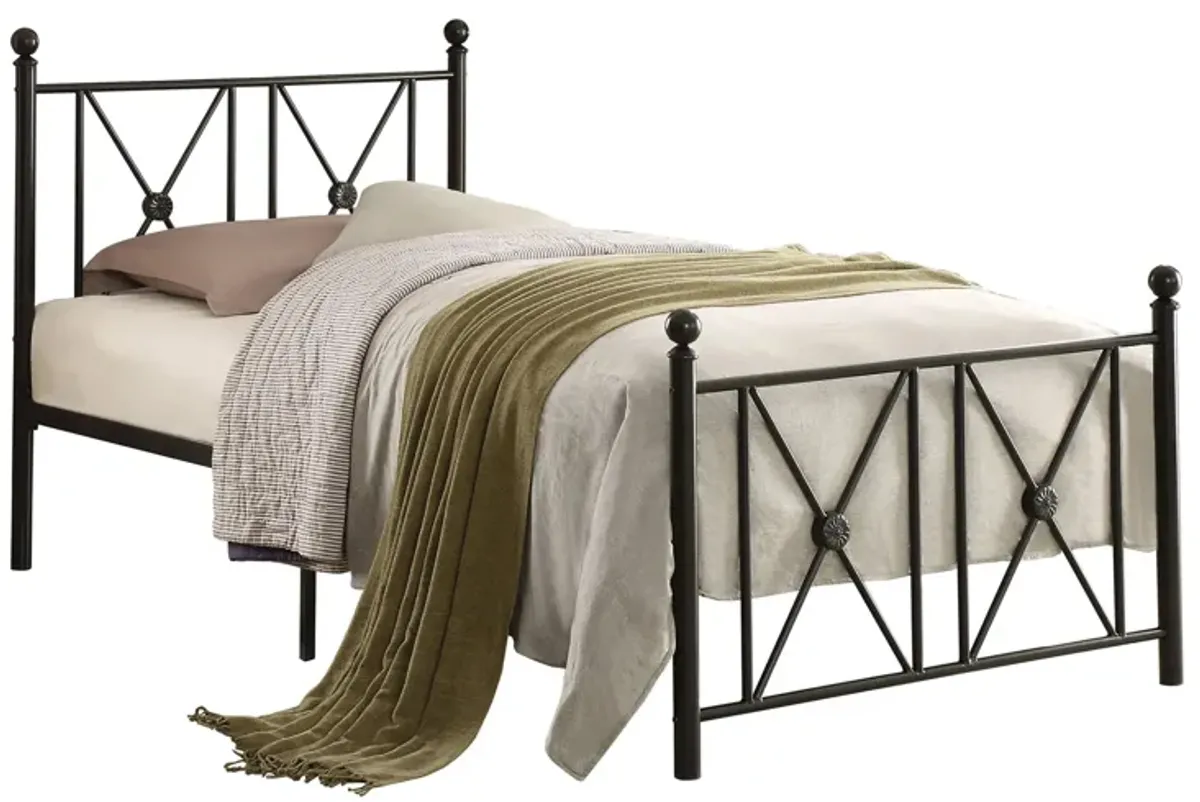 Haley Platform Bed in Black by Homelegance