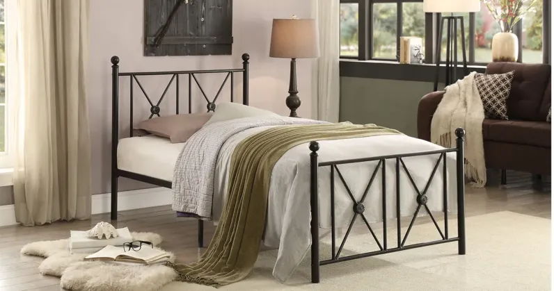 Haley Platform Bed in Black by Homelegance