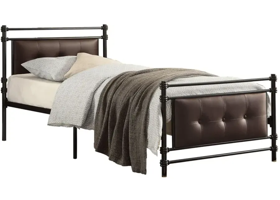 Hayden Metal Platform Bed in Black by Homelegance