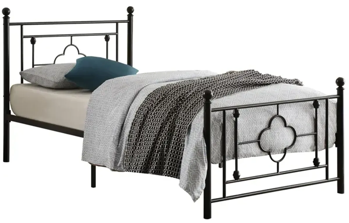 Heston Metal Platform Bed in Black by Homelegance