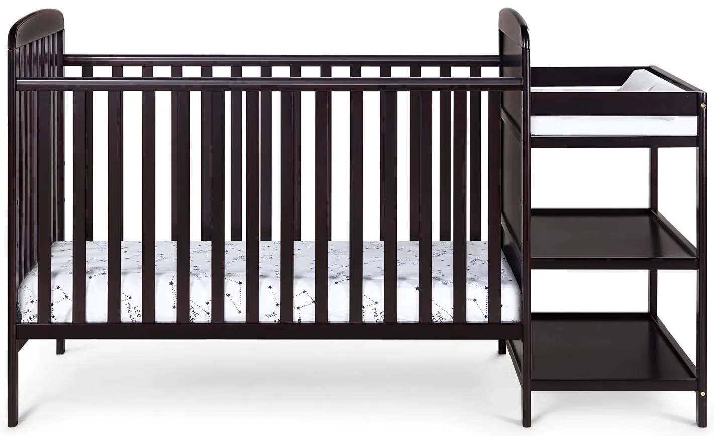 Ramsey 3in1 Convertible Crib & Changer in Espresso by Heritage Baby