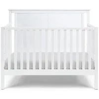 Connelly 4-in-1 Convertible Crib in White/Rockport Gray by Heritage Baby