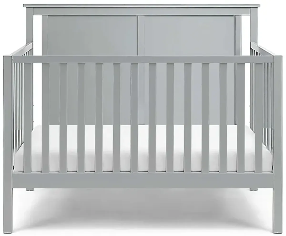 Connelly 4-in-1 Convertible Crib in Gray/Rockport Gray by Heritage Baby