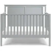 Connelly 4-in-1 Convertible Crib in Gray/Rockport Gray by Heritage Baby