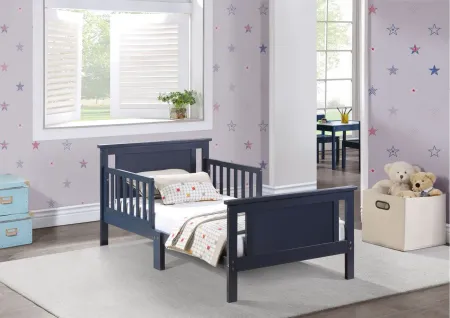 Connelly Toddler Bed in Midnight Blue/Vintage Walnut by Heritage Baby