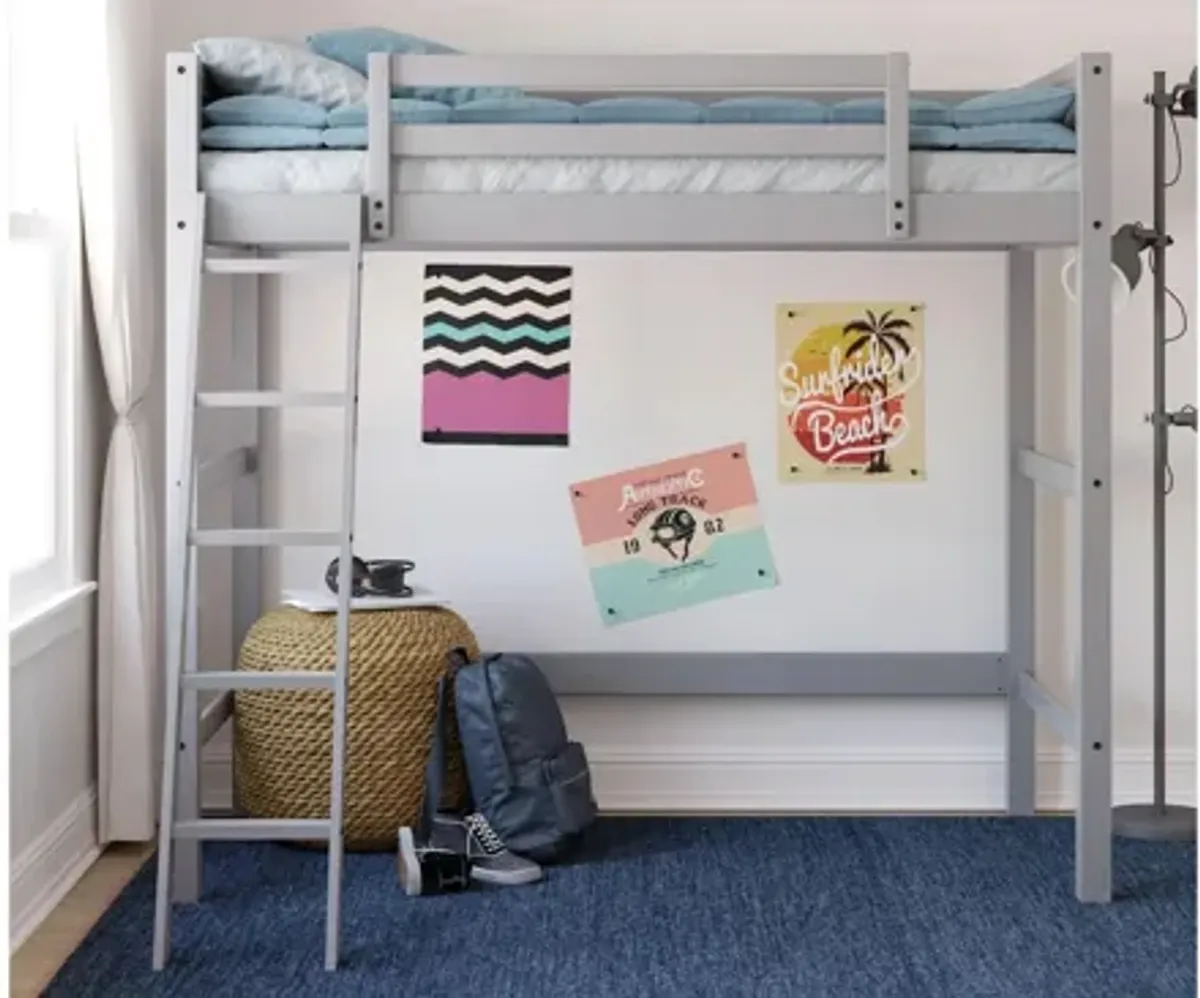 Atwater Living Rollins Kids Wooden Loft Bed with Ladder