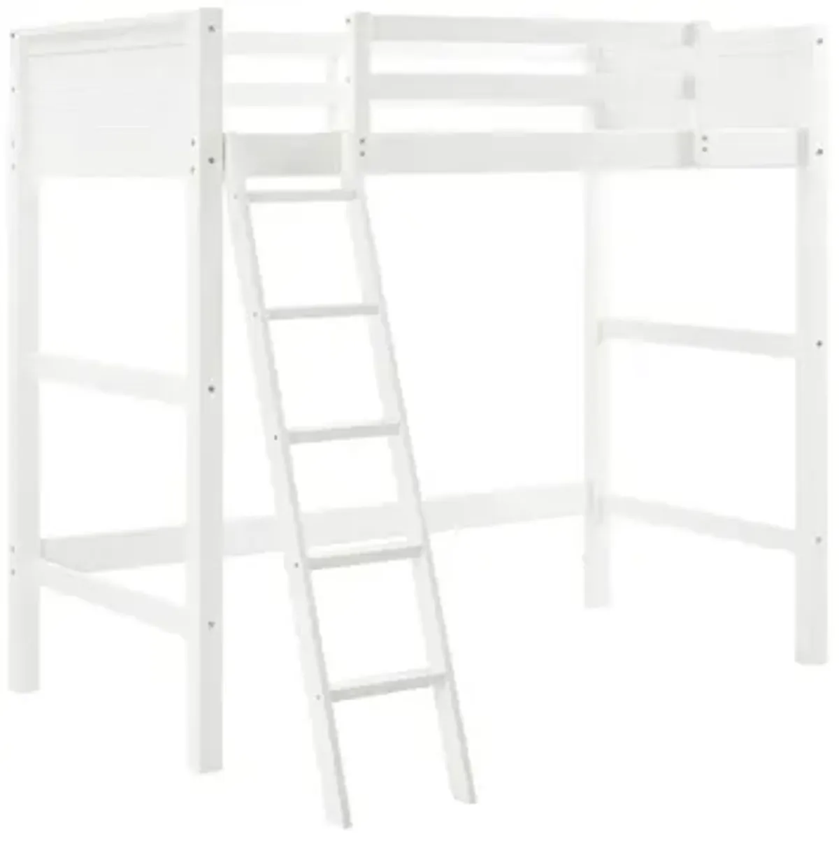 Atwater Living Rollins Kids Wooden Loft Bed with Ladder