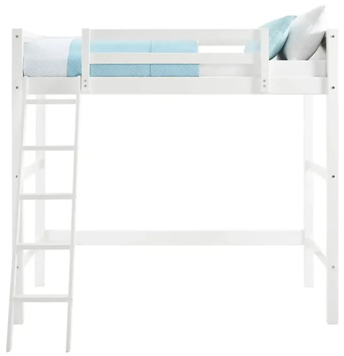 Atwater Living Rollins Kids Wooden Loft Bed with Ladder