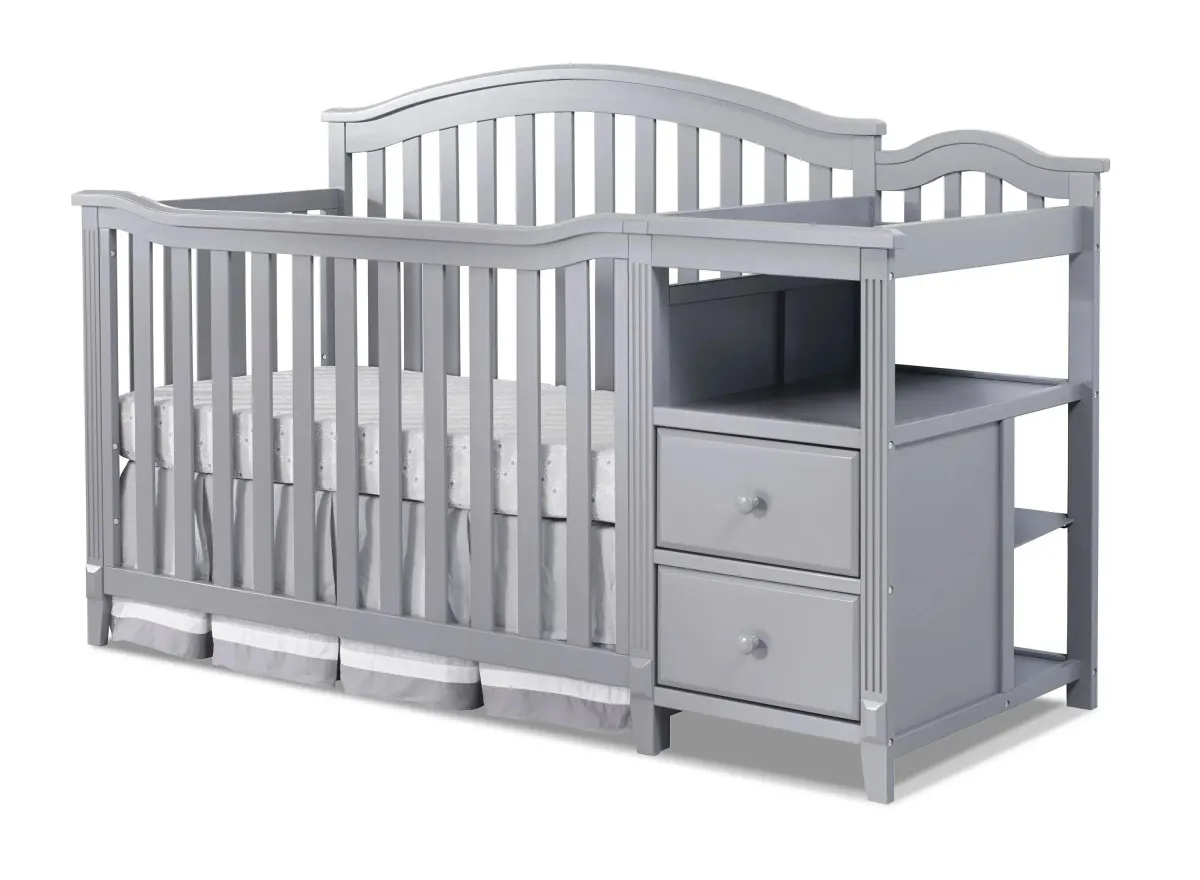 Berkley Crib & Changer in Gray by Sorelle Furniture