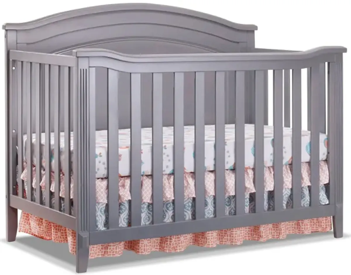 Berkley Round Top Panel Crib in Gray by Sorelle Furniture