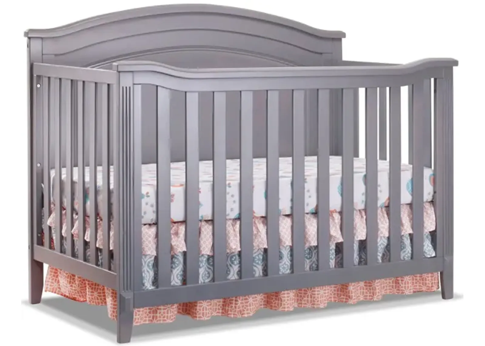 Berkley Round Top Panel Crib in Gray by Sorelle Furniture