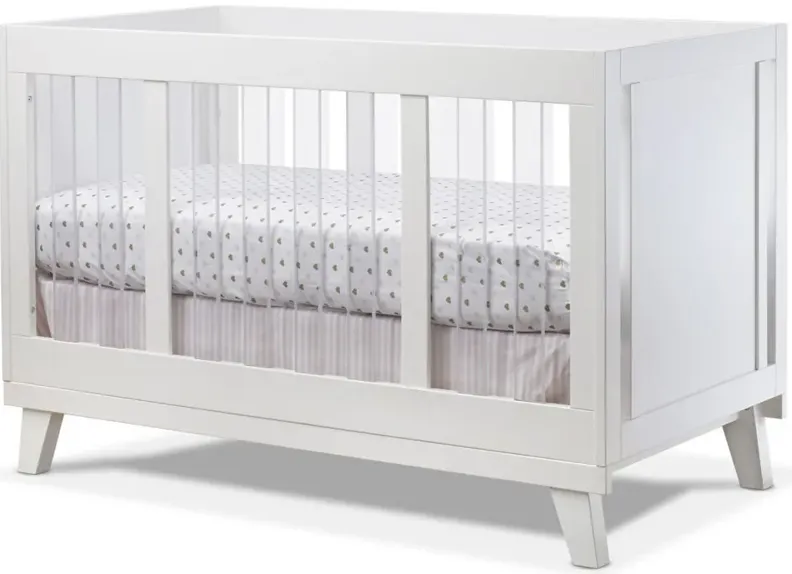 Uptown Acrylic Crib in White by Sorelle Furniture