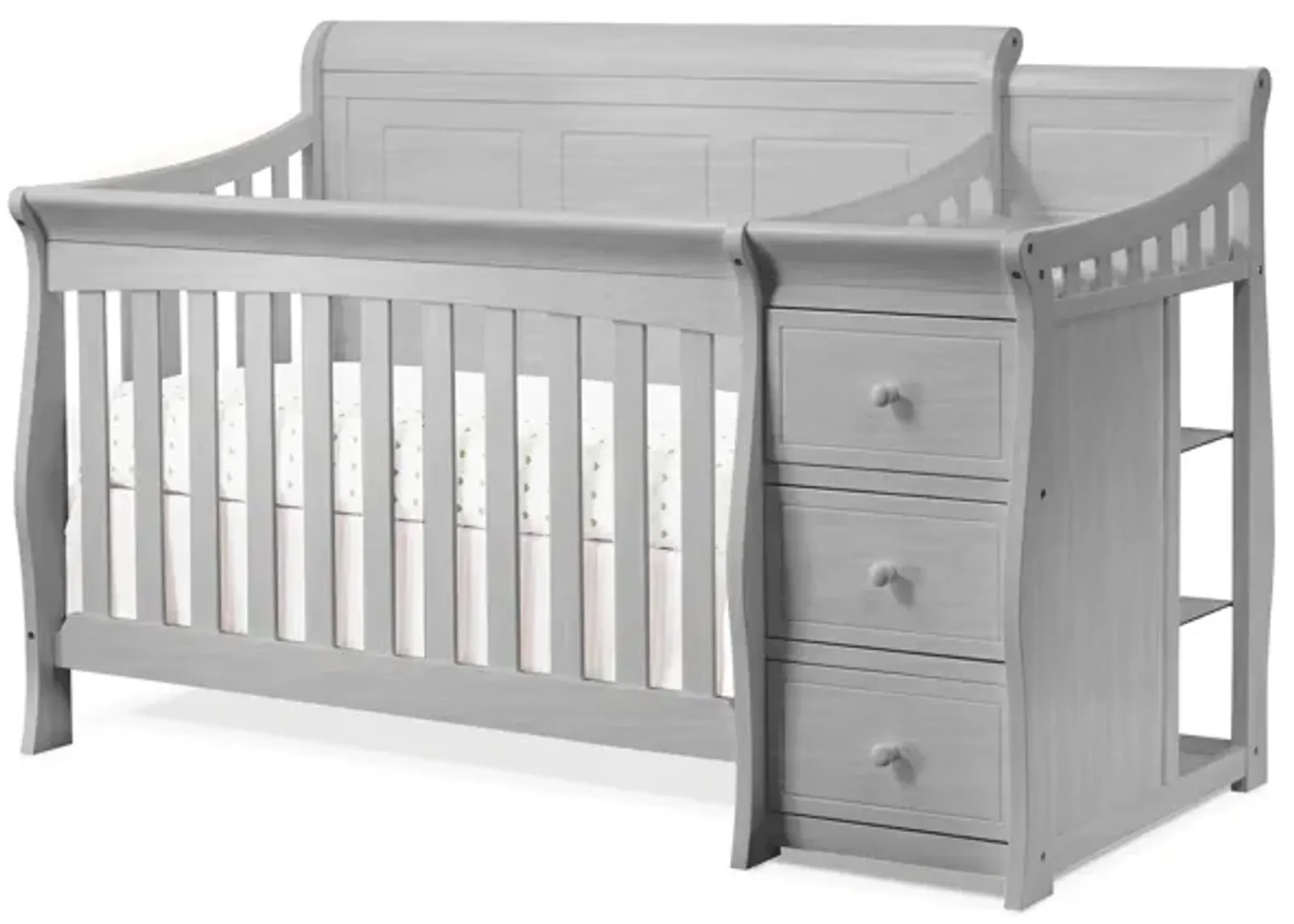 Princeton Elite Panel Crib & Changer in Weathered Gray by Sorelle Furniture