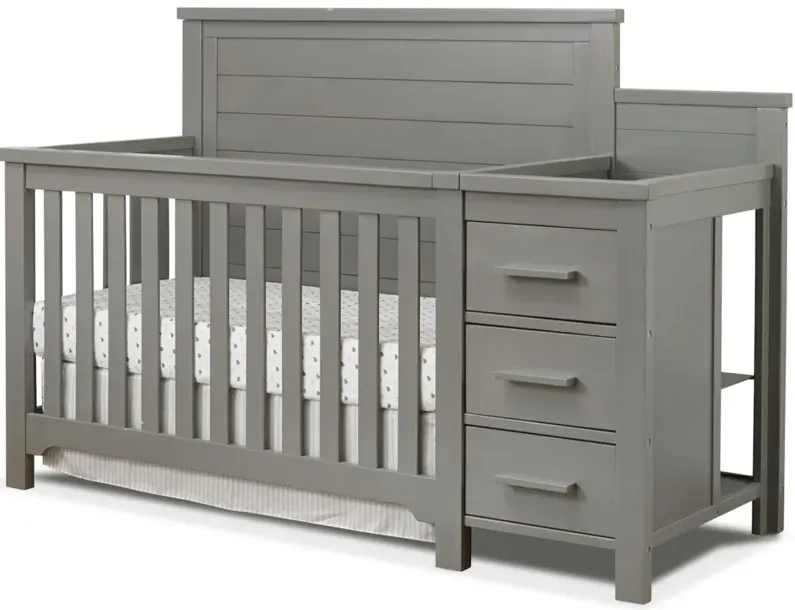 Farmhouse Crib & Changer in Weathered Gray by Sorelle Furniture