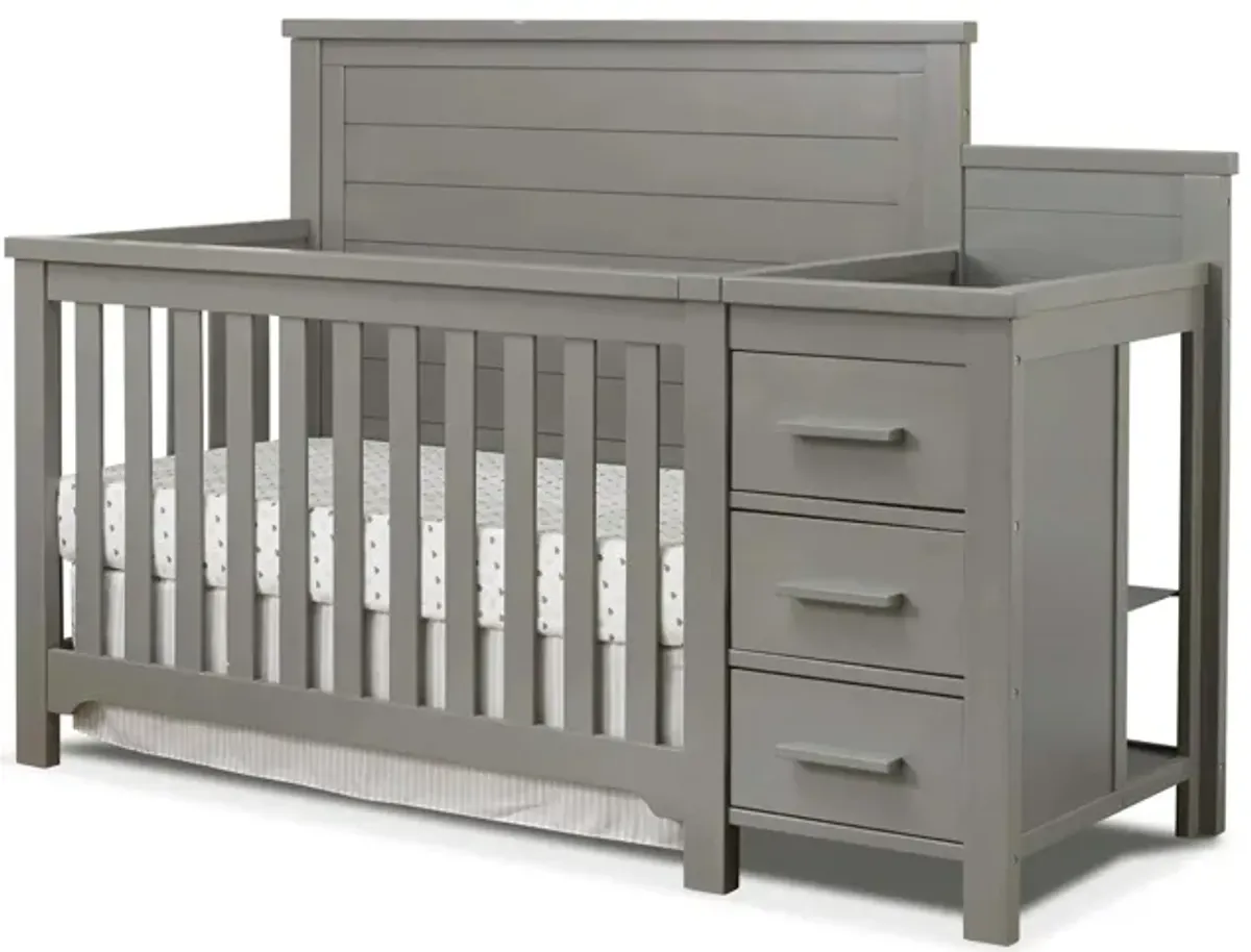 Farmhouse Crib & Changer in Weathered Gray by Sorelle Furniture